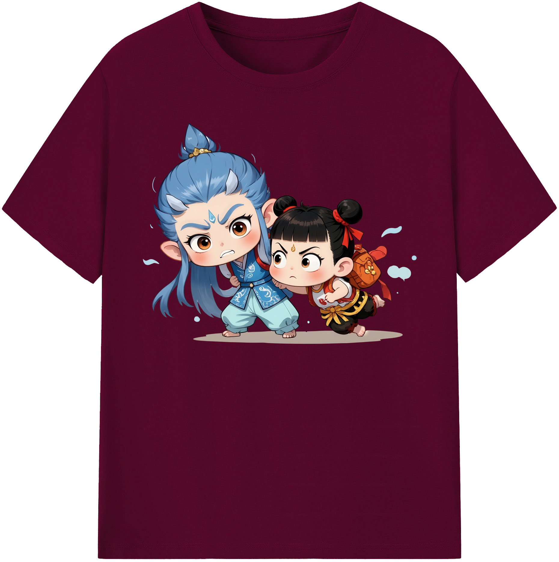 （画像用） Ne Zha 2 ナタ 魔童の大暴れ レディースカジュアルプリントTシャツ（綿100％）